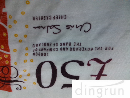 Luxury Fifty Pound Money Note Custom Printed Beach Towels , 50 Banknote Money Lightweight Beach Towels