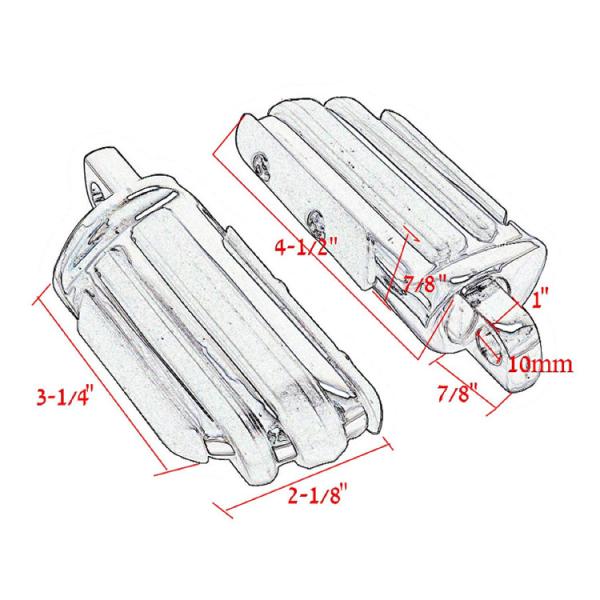 Make Sample Black Adjustable Motorcycle Highway Footrest Foot Pegs for Harley Davidson