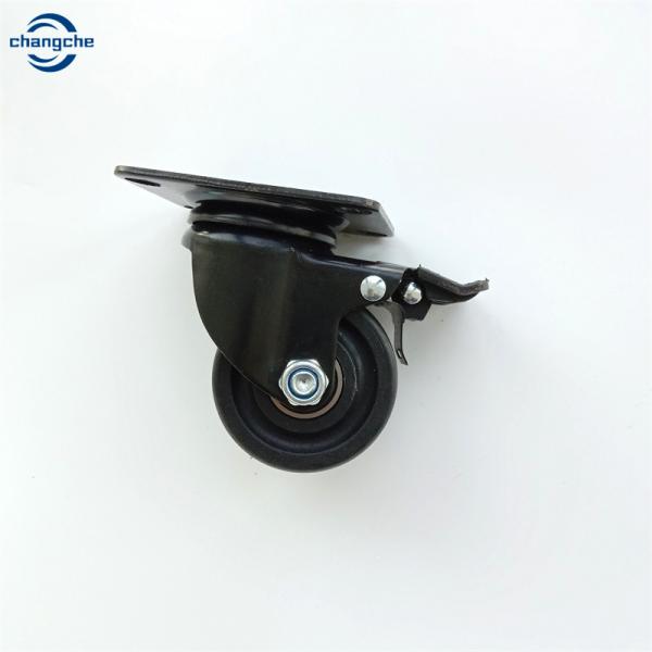 2.5 inch PU Heavy Duty Castors Wheels Furniture Clothes Rack Swivel Stem Casters