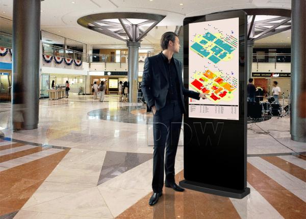 Touch Screen Lcd Advertising Player Loudspeaker TFT 1080p FHD 55 Inch 1920x1080