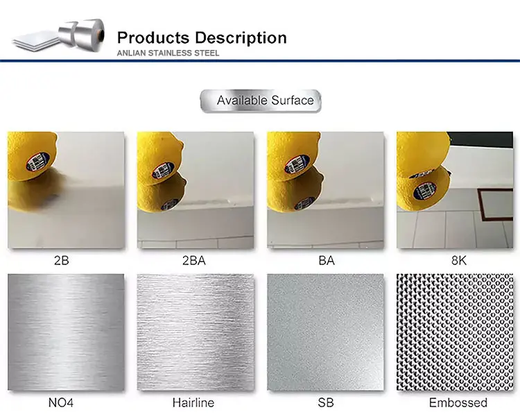0.15 - 6 мм листы из нержавеющей стали Нержавеющая сталь дуплексная пластина HL 2B