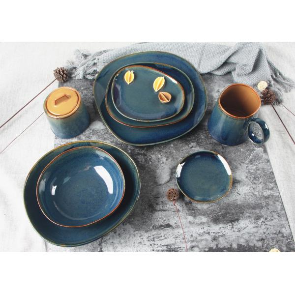 Organic Porcelain Cereal Bowls 15CM With Reactive Color Glazed FDA Approved
