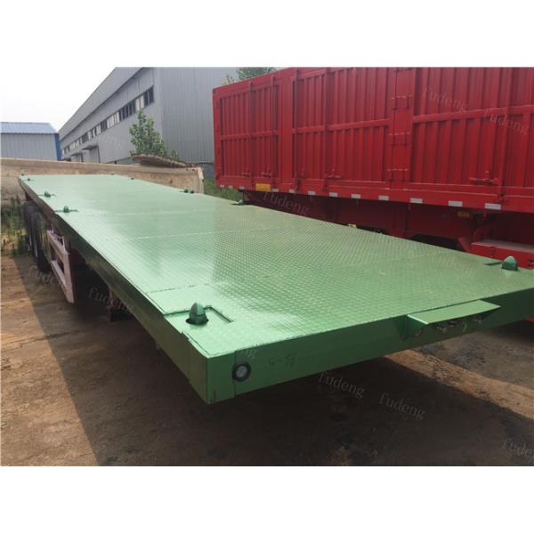 3 Axles Flatbed Container Trailer for Carry Container , Hoses , Cement Bags