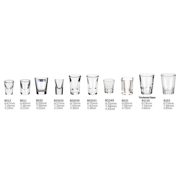 1.5oz Vodka Shots Glasses