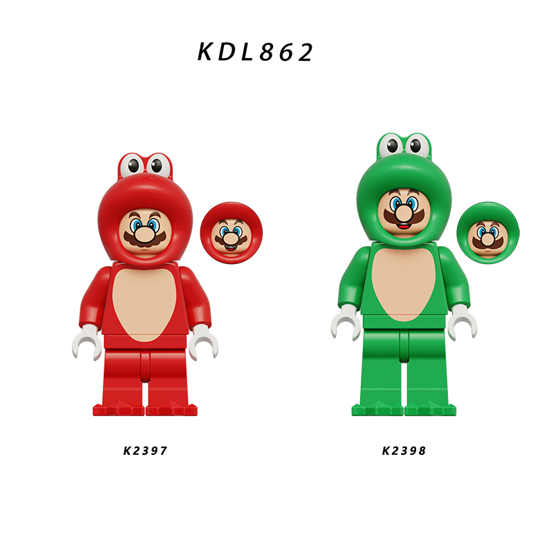 Mario Luigi Building Blocks Minifigures