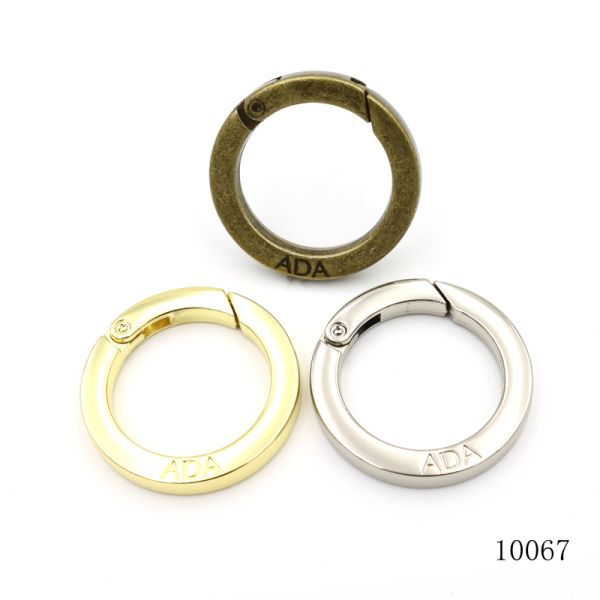 Brass Spring O Ring Corrosion Resistant Round Carabiner Clips Customizable
