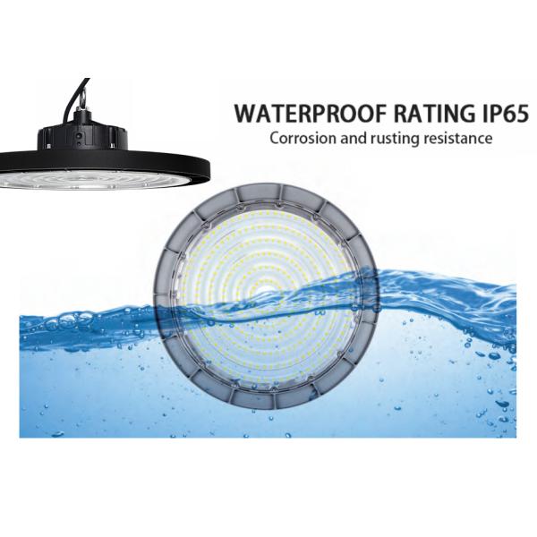 чернота алюминиевое 6500K 150w склада света залива СИД UFO 200W 26000Lm высокая