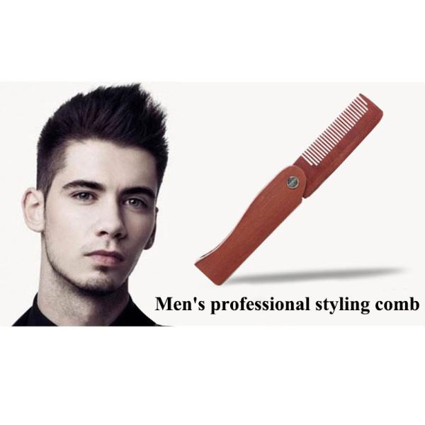 Comfortable Men's Foldable Beard Comb Folding Pocket Beard Comb SGS Certified