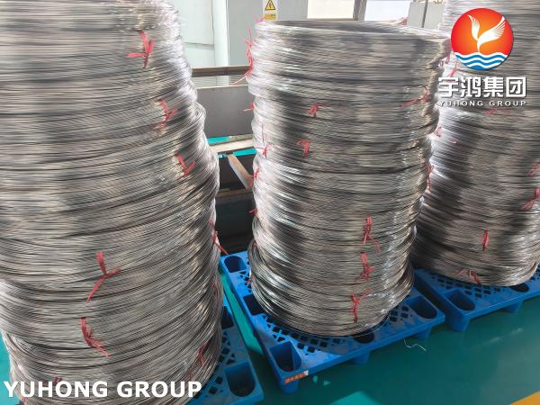 SUS304 Coiled Stainless Steel Medical Capillary Tubing For Injection Needle Tubes ISO9626