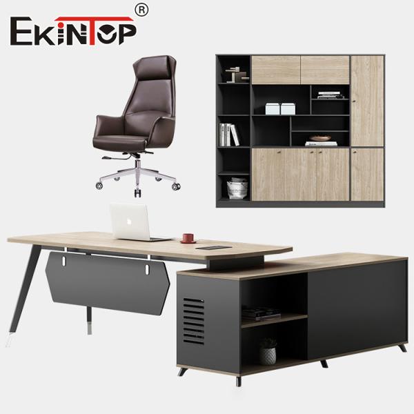Деревянная коммерческая мебель Исполнительный стол с ящиками