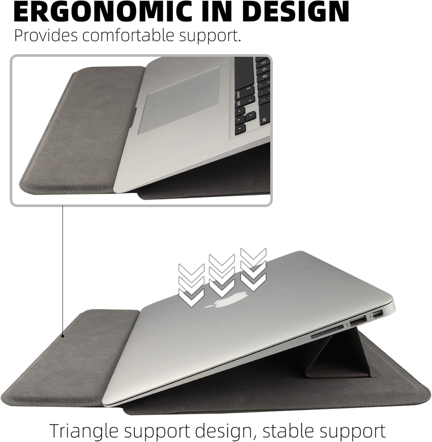 15.6 Inch Laptop Sleeve Case PU Leather Case for MacBook Pro 16 2021 2019 Waterproof Cases with Kickstand for Laptops Wholesale OEM/ODM/Private Label