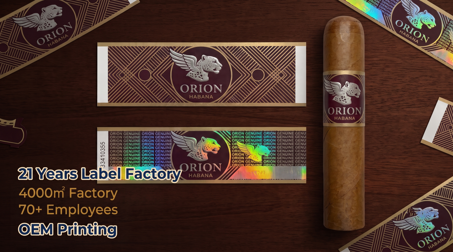 Custom 2026 New Cigar Band Ring Cuba Cigar Bands Anti-Anti-ounterfeit UV Sticker Cigar Label