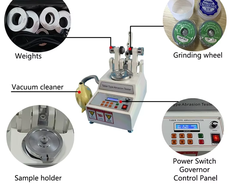60rpm Rotating Speed Taber Abrasion Tester with φ110mm Specimen Dimension and OEM ODM Support
