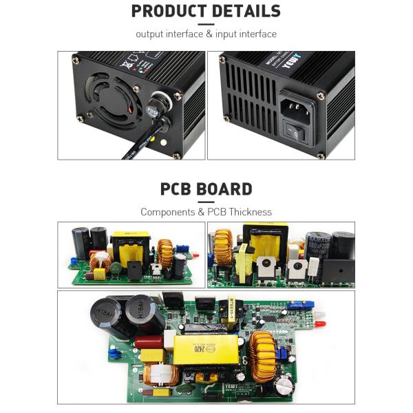 заряжатель LifePo4 силы заряжателя батареи 6a 48v 5a серебряный электронный