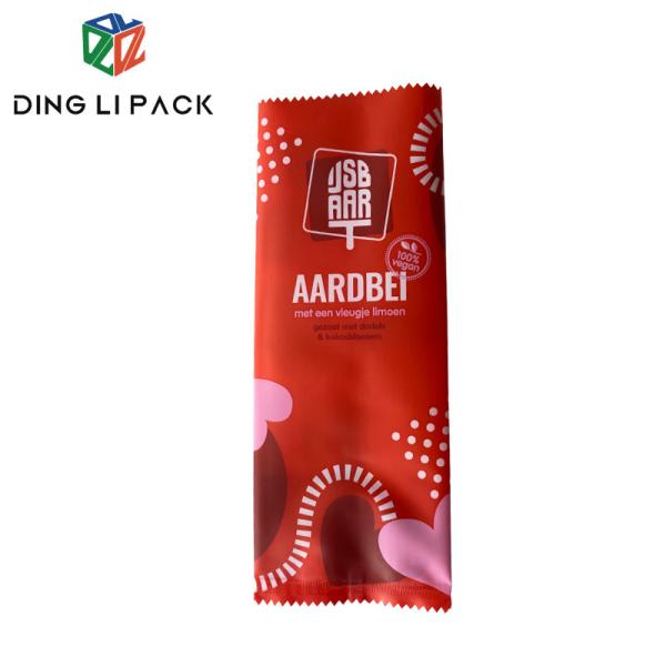 Food Grade  Back Heat Seal Snack Packaging Bags Packaging Popsicle Bag For Ice Cream