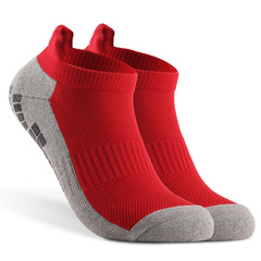 Men's Sporty Padded Ankle Soccer Socks with Regular Style and Anti Slip Grip Bottom