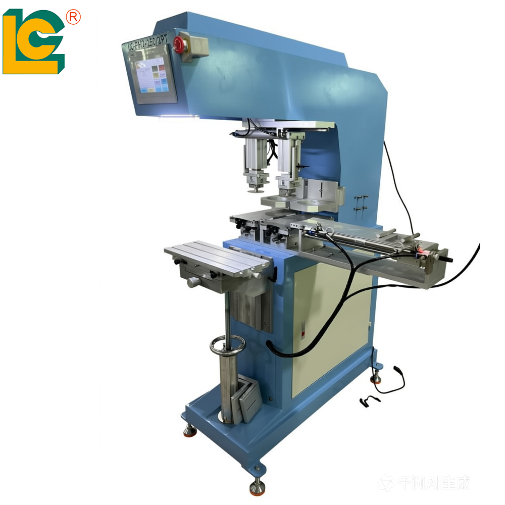 LC 2-Color Closed Ink Cup Pad Printing Machine with Independent Pad Shuttle System