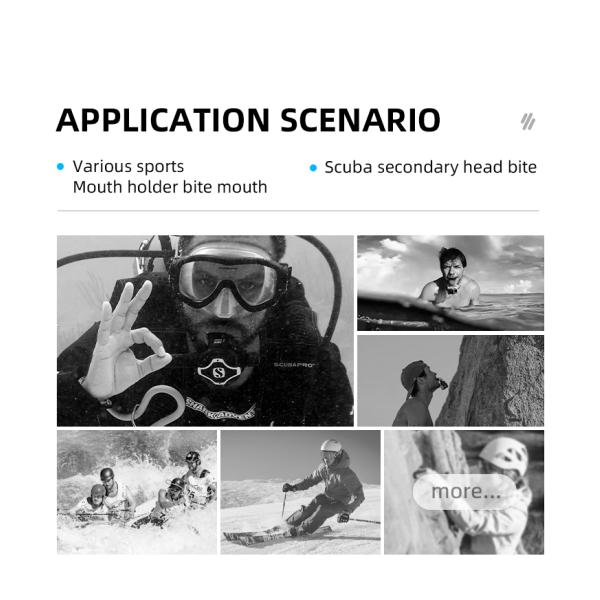 Accesorios de buceo de silicona Boquilla para deportes submarinos