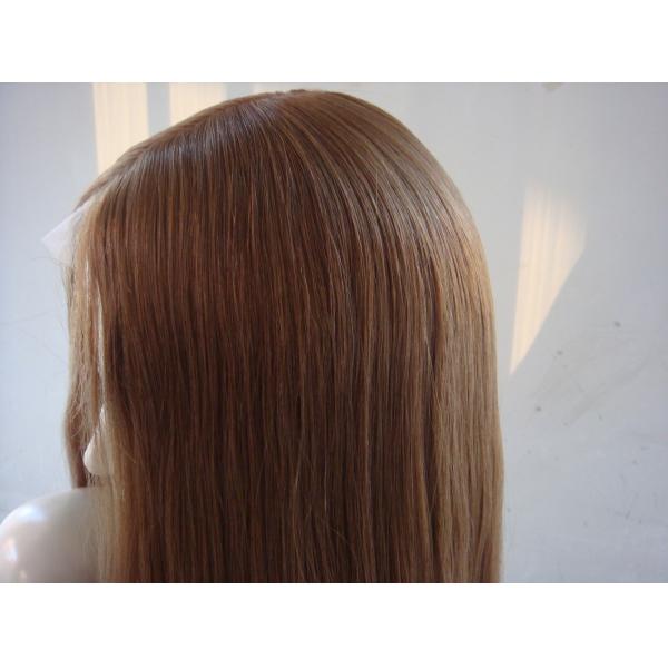 Adjustable 100 Human Hair Straight Ladies Wigs Average Cap Size