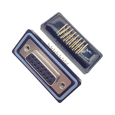 Waterproof 90 Degree DIP D Sub 9 Female Connector IP67