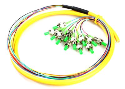 Multimode FTTH Fiber Optic Cable , FC / APC 12 Core Optical Fiber Cable
