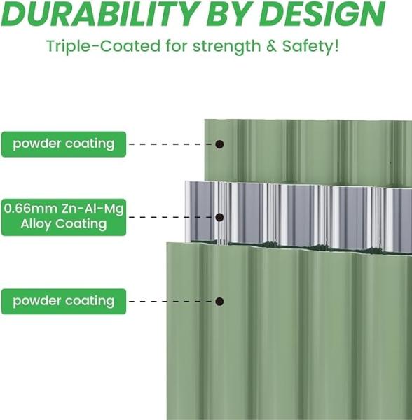 17 Tall 24*24Galvanized Metal Planter Boxes Outdoor For Vegetables