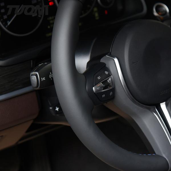 Custom Full Smooth Leather Bmw Car Steering Wheel 350mm Upgrade New