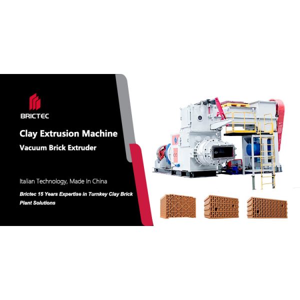 Fully Automatic PLC Controlled Vacuum Extruder for High-Pressure Clay Brick Making with De-airing System