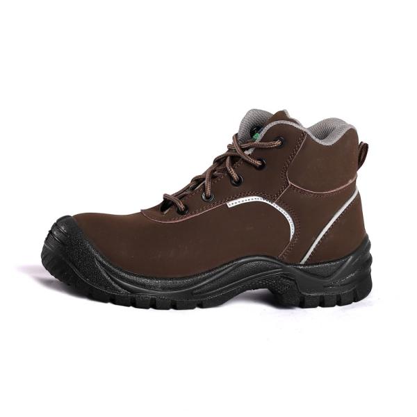 OEM S3 en cuir en microfibre Boucles d'yeux métalliques Bottes de sécurité Bottes d'acier de type orteil avec fermeture à lacets Chaussures de travail