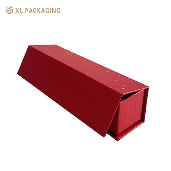Impression rouge Magnétique boîte de fermeture bijoux 157gm papier d'art boîte cadeau de luxe