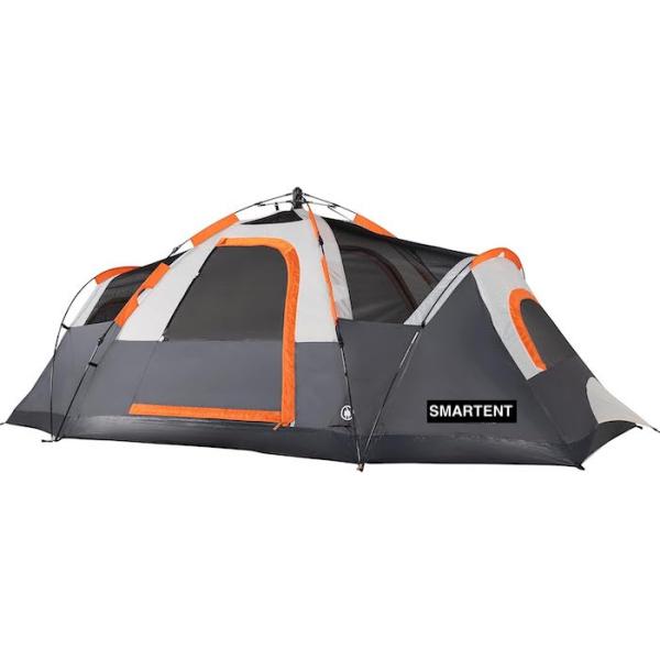 410*210*140CM Grey Polyester 6-Season Pop Up Camping Tent com piso impermeável / janelas de malha