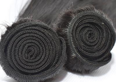 No Bad Smell Peruvian Straight Hair Weave 100% Unprocessed Black With A Little Brown