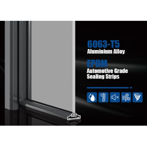 Ultra Slim Edge Single Glass Aluminium Swing Doors Silent For Office
