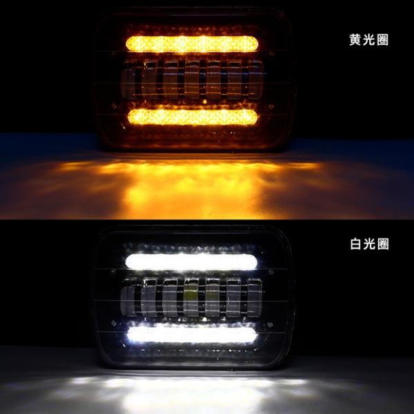 10-60V Voltage Custom Modified 7 inch 70W Square LED Motorcycle Headlight for Harley
