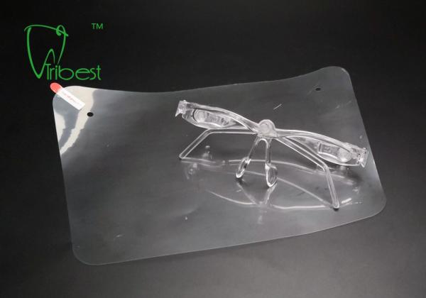 Full Transparent Dental Protective Wear , Clear Face Shield Visor With Frame