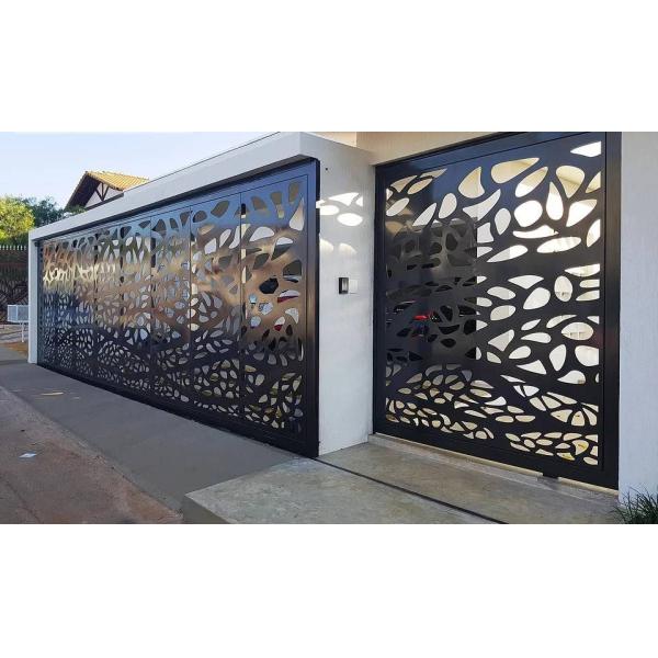 Стенные дизайны идеи цены дома или депо железные металлические ворота конфиденциальность панель декоративные садовые заборы черный алюминиевый забор