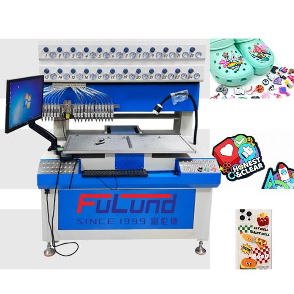 Glue Dispenser To Make Key Chain 3d Pvc Logo Label Soft Rubber Patch Making Machine With Quality Assurance