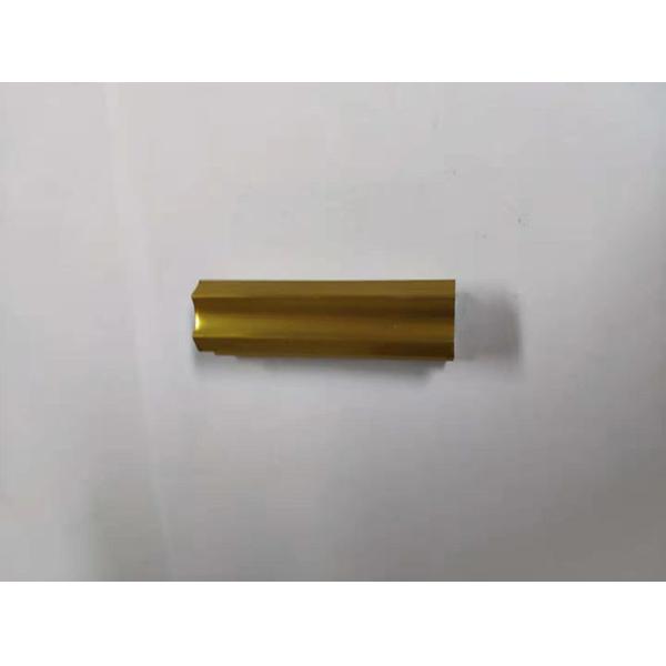 Irregular Tubing Aluminum Channel Profiles , Aluminium Profile System Gold Color