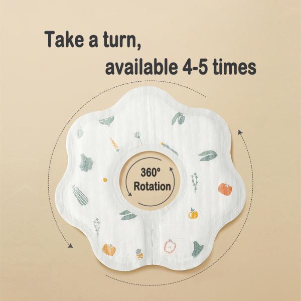 Одноразовые пищевые бибки для малышей с индивидуальным цветом для удобной и чистой еды