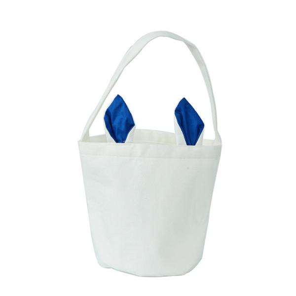 Custom Logo Linen Round Bottom Portable Rabbit Ear Easter Basket Bag with and Newest Style