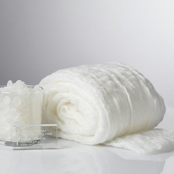 Low Oil Content High Resilience Polyester Staple Fiber Made From 100% Polyester Chip