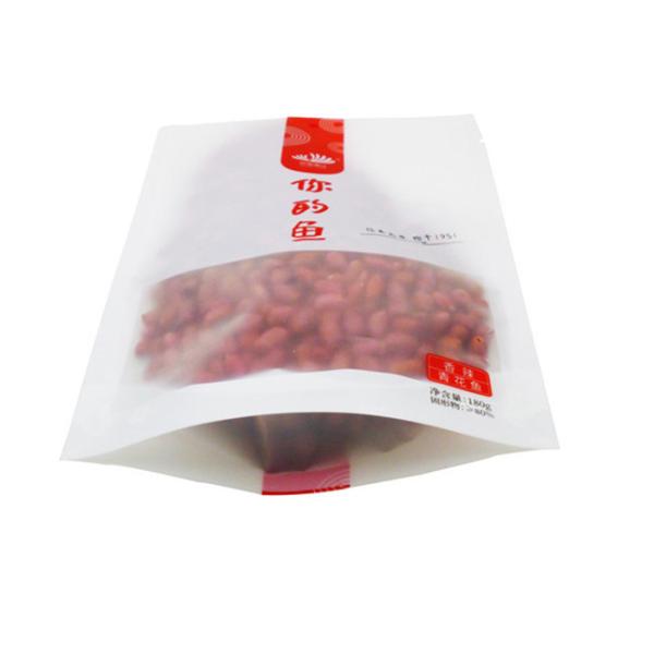 Kingred Biodegradable Stand Up Pouch Clear Window Tea Coffee Snack Packaging Bag