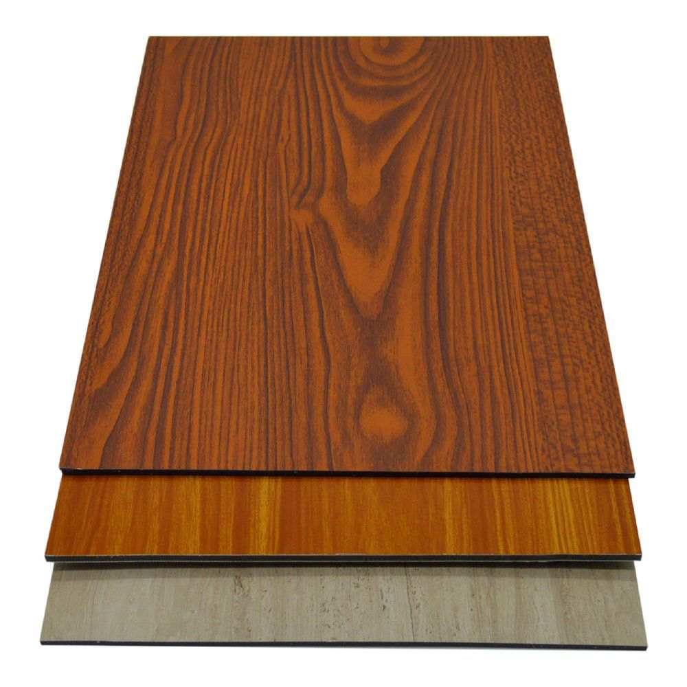 diseño de la puerta de decoración para la pared interior Imitación de grano de madera Panel de aluminio compuesto 4MM paneles de revestimiento de pared