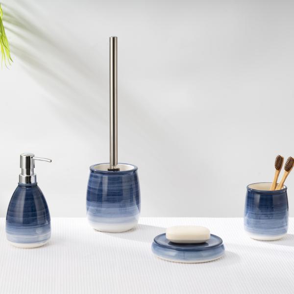 Ceramic Bathroom Accessories Set Foam Soap Dispenser Toothbrush Holder Soap Dish