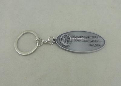 Zinc Alloy Iron Keychain With Laser Engraving Logo For Business Gift