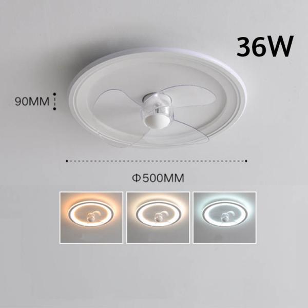 2000 Working Lifetime Ultra Slim Ceiling Fan Light with Simple Intelligent Design