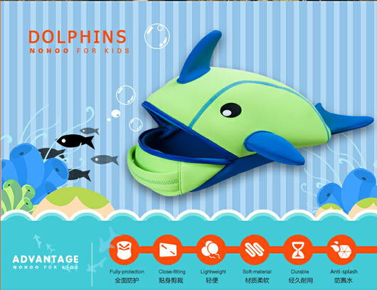 Dustproof Kid Cool School Backpacks Water Resistance Dolphin Shape