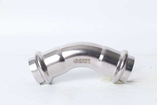 V Profile SS304 Stainless Steel Press Fittings 45 Degree Elbow Press Plumbing