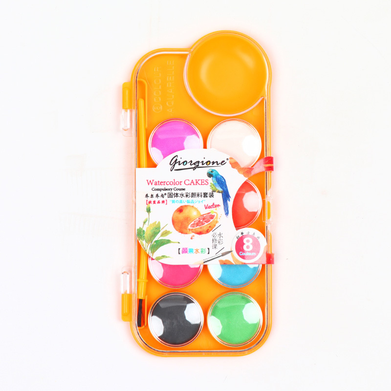 8 Color High Quality Wear Well Mini Milk Watercolor Paint Set