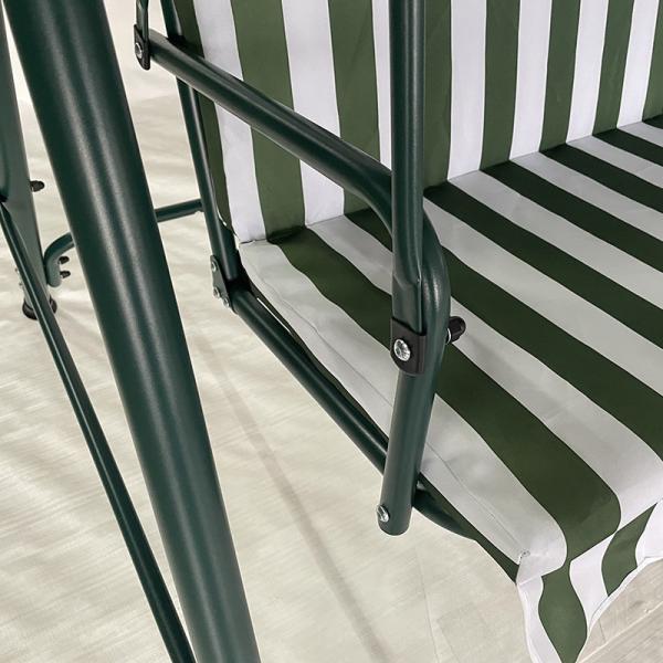 Outdoor Hanging Bed Modern Design 3-Person Patio Swing Chair with Steel Tube and Roof